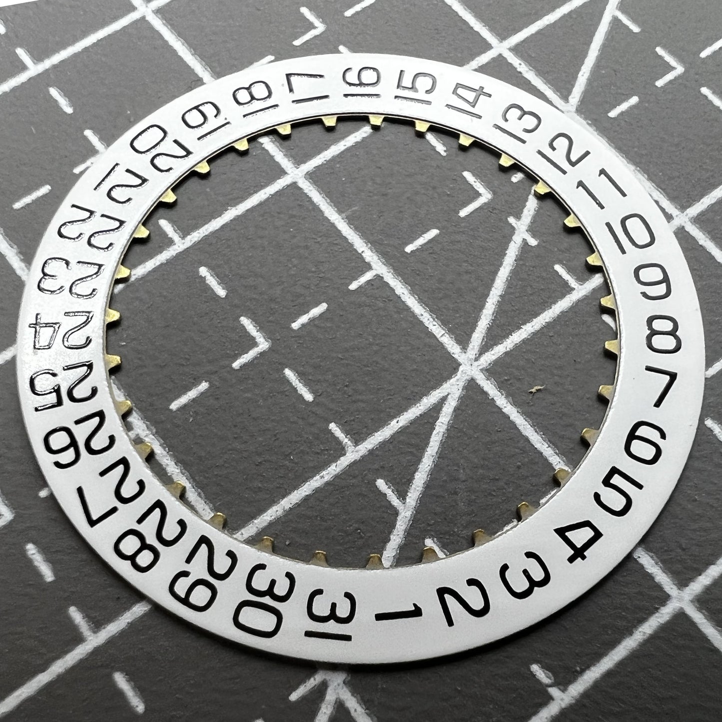 Datumscheibe Weiß Generic Date@3 für ETA 2824-2 Uhrwerk