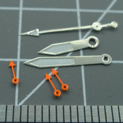 Orange small second hand for Miyota OS10 OS20 OS60 OS80 watches, 13mm length, vibrant color, precise fit.