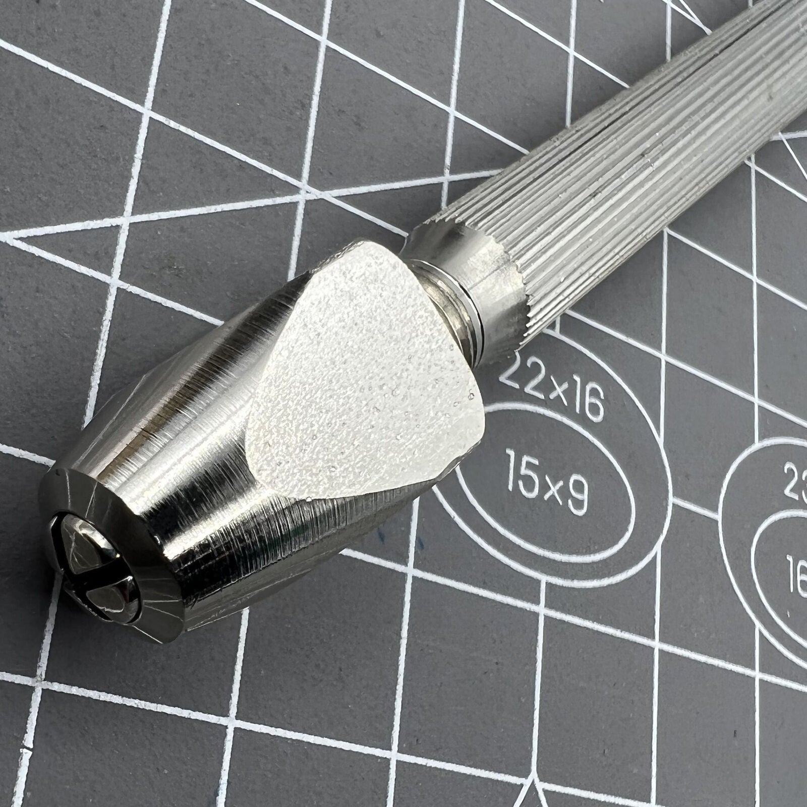 Bergeon 1842-17B pin vise with square head, adjustable 0-3mm, ideal for precise watch repairs and accessories.