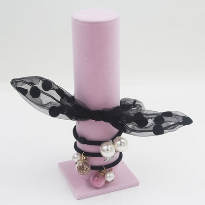 Vertical T-Bar bracelet rack, stylish jewelry display and hair band storage organizer.