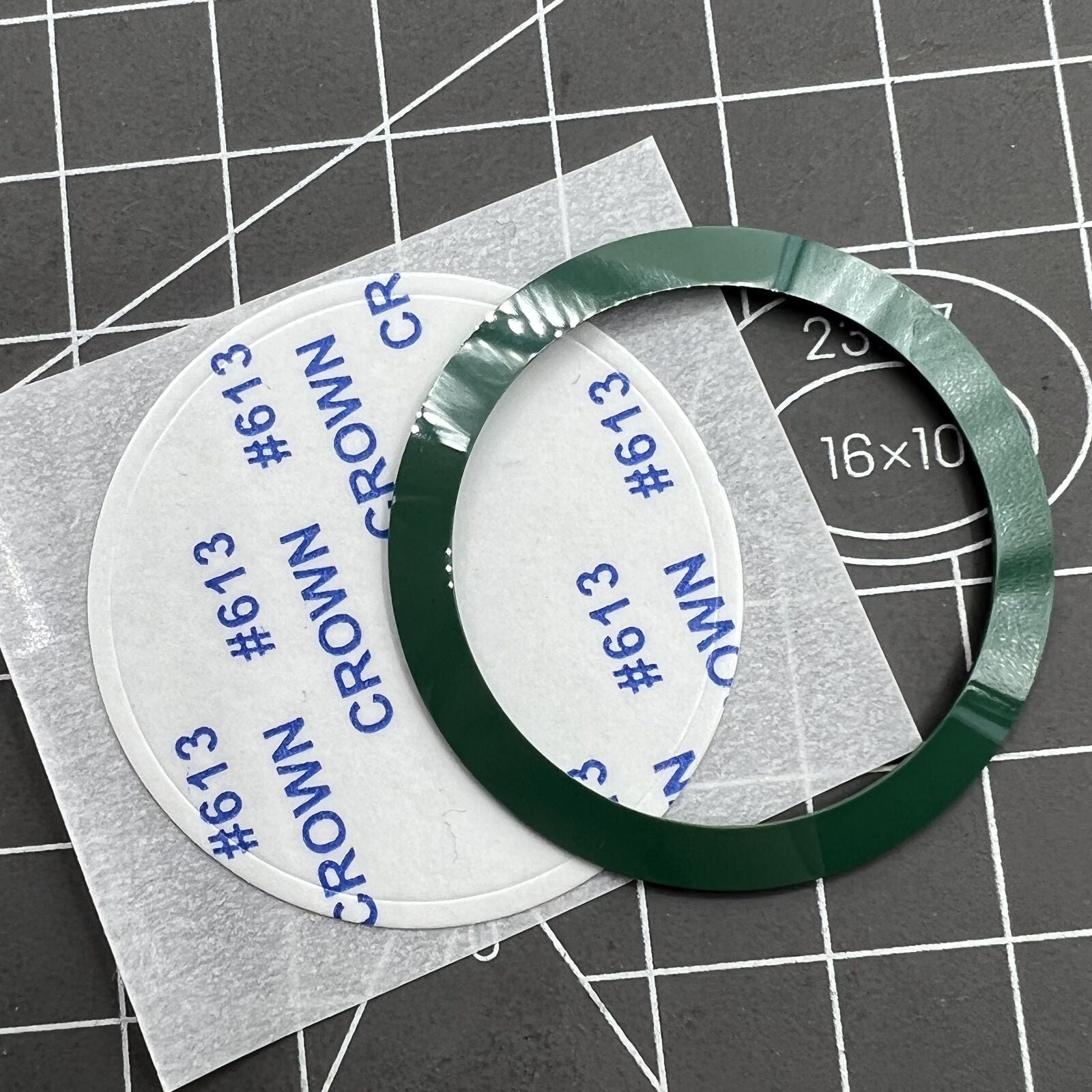 Forest Green 38mm ceramic watch bezel insert with no carved font, beveled design for accessories.