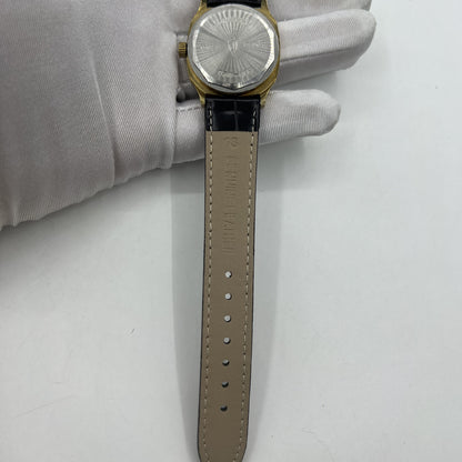 33mm Chunlan China manual steel watch with 17 jewels, silver dial, and matching band for elegant wear.