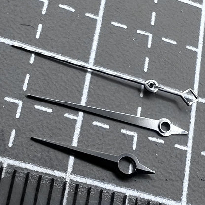 Black watch hand set 8x12x12.5mm for ETA2824 2836 PT5000 movements by Schwarzes, precise accessory for watch repair