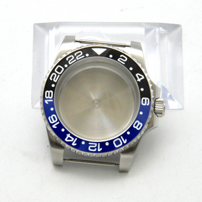 Montre de yacht automatique 40 mm GMT, boîtier compatible avec le mouvement NH35/36, verre saphir