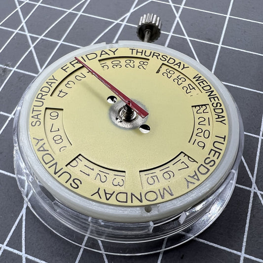 Mouvement mécanique automatique doré Seagull T16 Double Calendrier 
