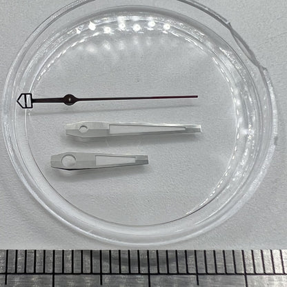 Silver trim green luminous watch hands, 9x13.5x15mm, for SW200 ETA2824 ETA2836 movements, precision fit.