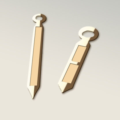 Green luminous rose gold watch hands for ST3600 and ETA6497/6498 movements, precision parts.