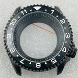 Modified 42mm Black Watch Case 316L S/S Sapphire Glass Black Bezel for NH36 NH35