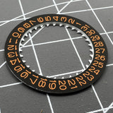 Black Background Orange Character Disk Date Wheel for NH35 NH36 Movement