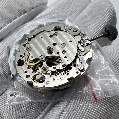 Miyota/Citizen 82S7 automatic mechanical watch movement, silver plated, Japan made precision.