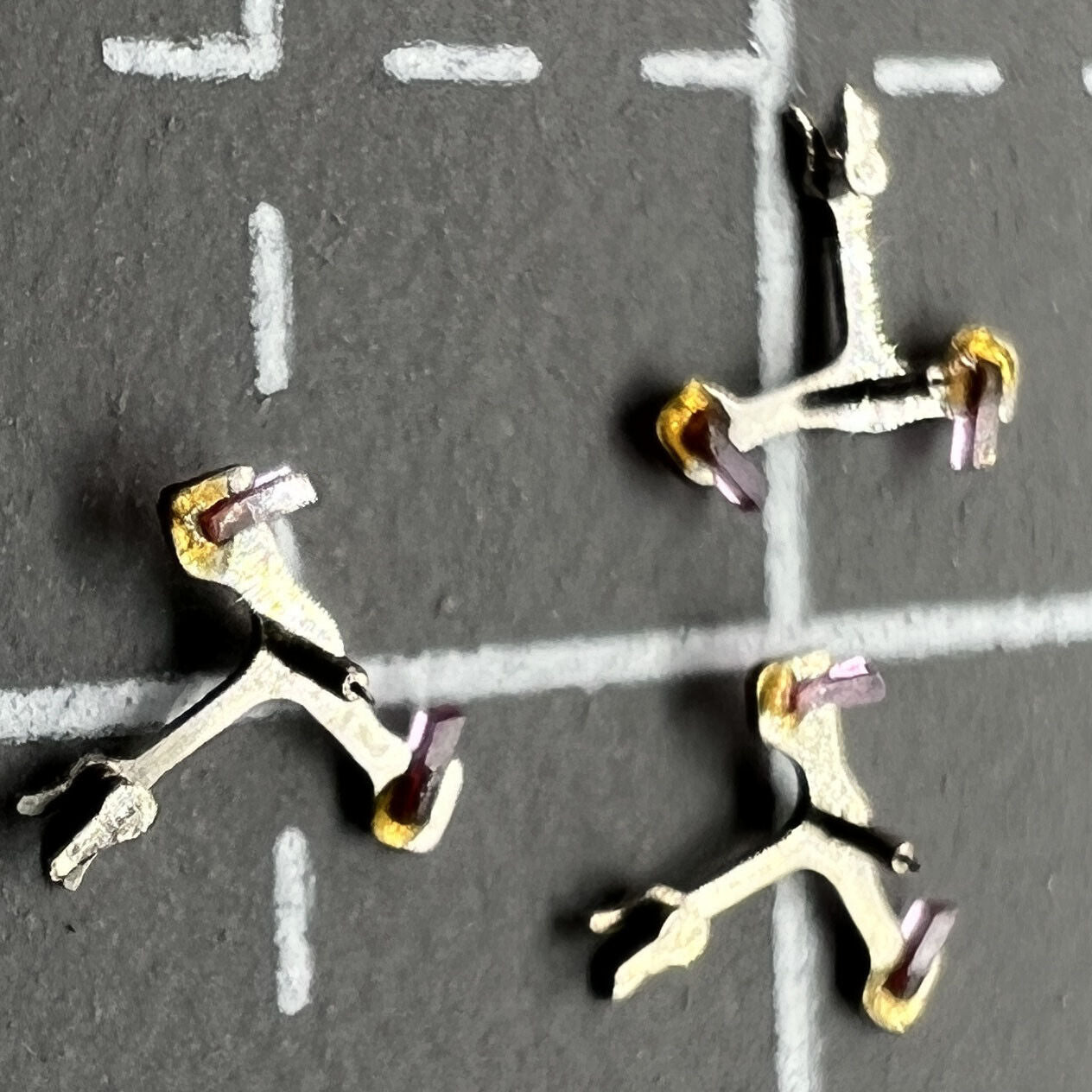 Pack of 3 pallet forks for Movement 7009 7S26, compatible watch parts by Generic Fit.