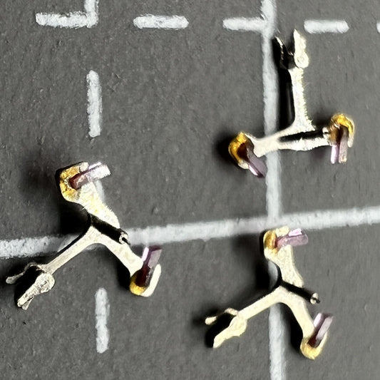 Pack of 3 pallet forks for Movement 7009 7S26, compatible watch parts by Generic Fit.