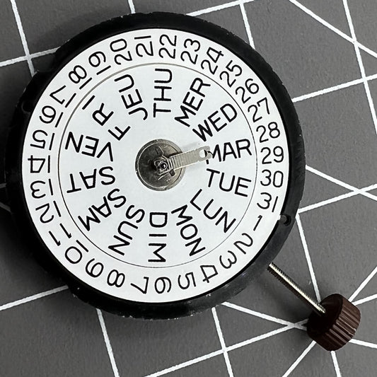 Ronda 517, Schweizer Quarzwerk, Datum bei 3 Uhrwerk 