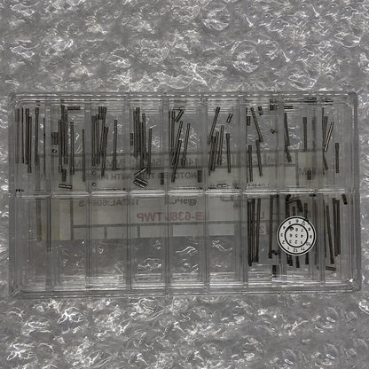 AB-638NTWP stainless steel notched tubes with pins for watch band repairs, 60pcs/box.