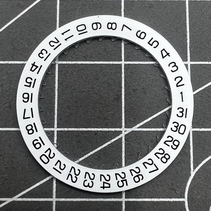 White date disk wheel for ETA C01.211 watch movement, showing date at 3 o'clock position.