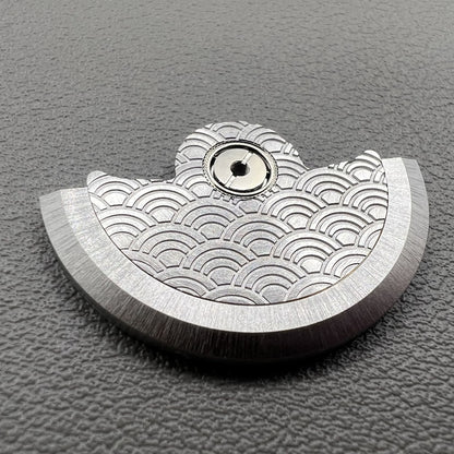 Silberner Rotor Waved brand for NH34 NH35 NH36 NH38 watch movements, oscillating rotor accessory