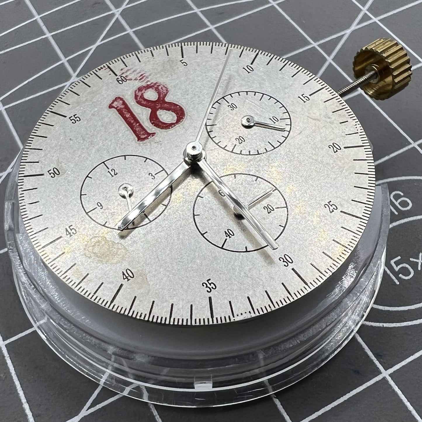 SL4801 automatic watch with multifunctional mechanical movement and small second subdials at 3, 6, and 9 o'clock.