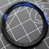 38mm Ceramic Slope Black+Blue Ring Silver Font Green Lume Watch Bezel Watch Part