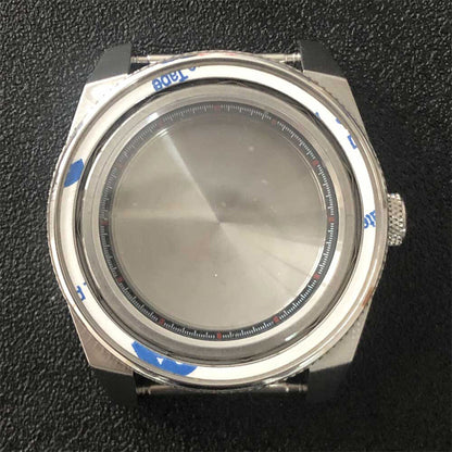 316L stainless steel watch case with 43MM aluminum ring, waterproof design for NH36/NH35 movements