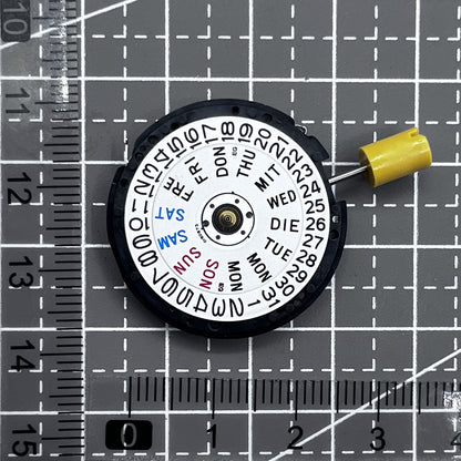 Seiko 5M63A quartz watch movement, precision Japan model for reliable timekeeping.