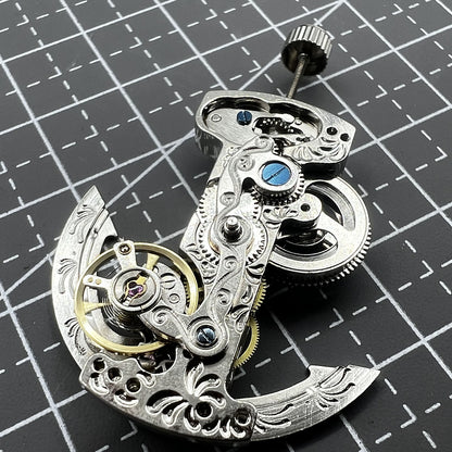 Automatisches Mechanisches Uhrwerk mit Barförmigem Blankem Unruhrad