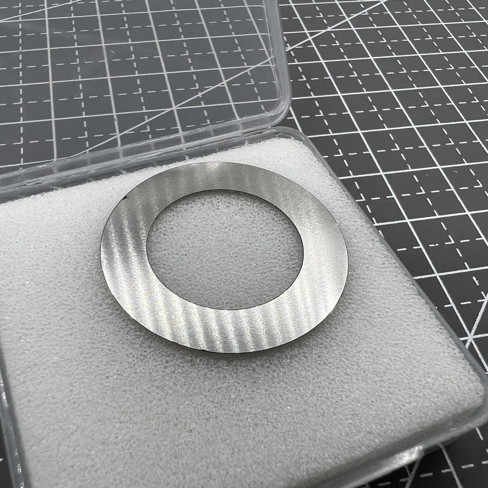 28.5mm black AP front date disk for 2813 movement, enhancing watch date display precision.