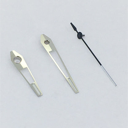 Green luminous watch hands with silver trim compatible with China Made 8215/2813 Miyota 8N24 movements.