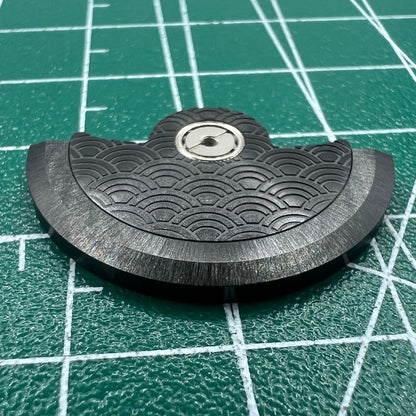 Schwarzes, wellenförmiges Rotor-Schwinggewicht für Miyota NH35 NH36-Uhrwerk