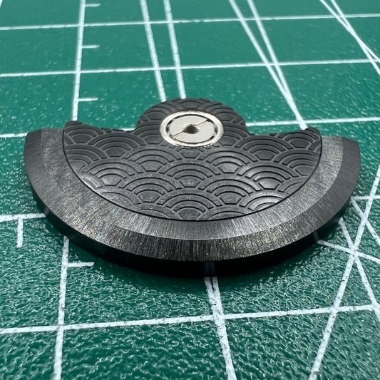 Schwarzes, wellenförmiges Rotor-Schwinggewicht für Miyota NH35 NH36-Uhrwerk