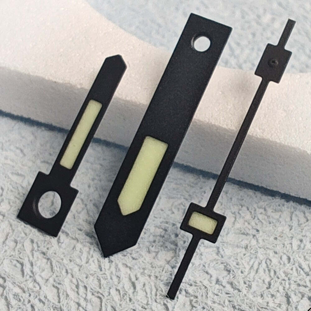 Vintage C3 green luminous hands set with black trim for NH34 NH35 NH36 NH38 NH39 NH70 watches