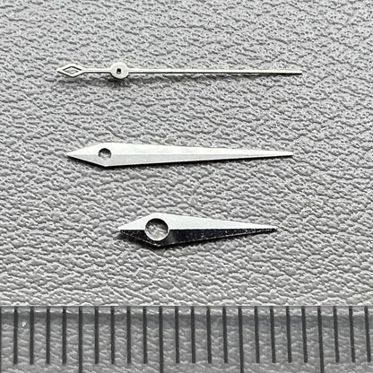 Silver cocktail-style watch hands set, compatible with NH35/36, NH38, NH72, NH70 movements.