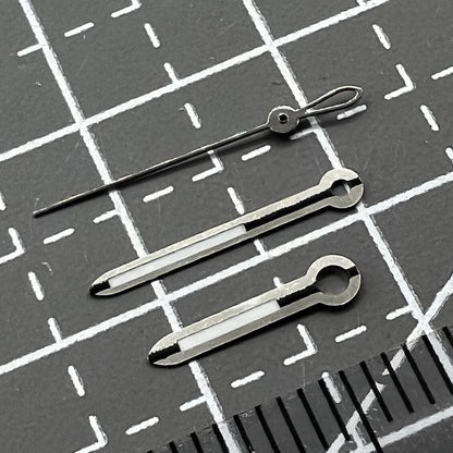 Silver trim watch hands set, compatible with ETA 2824, 2834, 2836, 2846 movements for precise timekeeping.