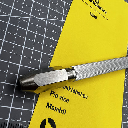 Swiss Bergeon Pin Vise Modell 5860, precision tool with 0-3mm opening for watch accessory repairs.