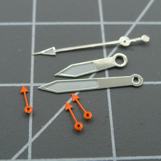 Orange small second hand for Miyota OS10 OS20 OS60 OS80 watches, 13mm length, precise fit and vibrant color.