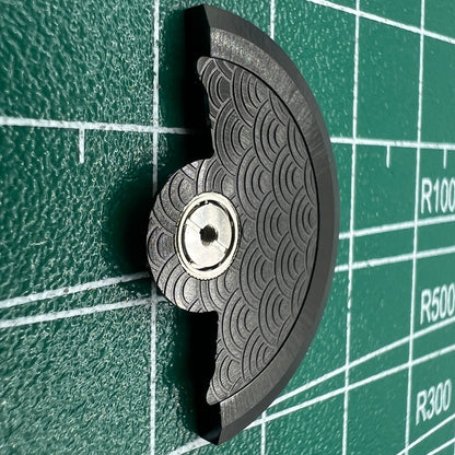 Black Sea Wave carved rotor for Miyota NH35 NH36, enhancing watch movement precision and style.
