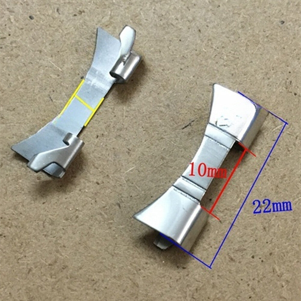 2 PIECES Stainless Steel Curved End Links Spring Bars Bracelet Watch Band Strap#6