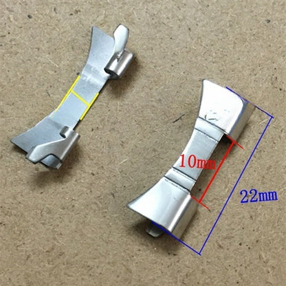 2 PIECES Stainless Steel Curved End Links Spring Bars Bracelet Watch Band Strap#6