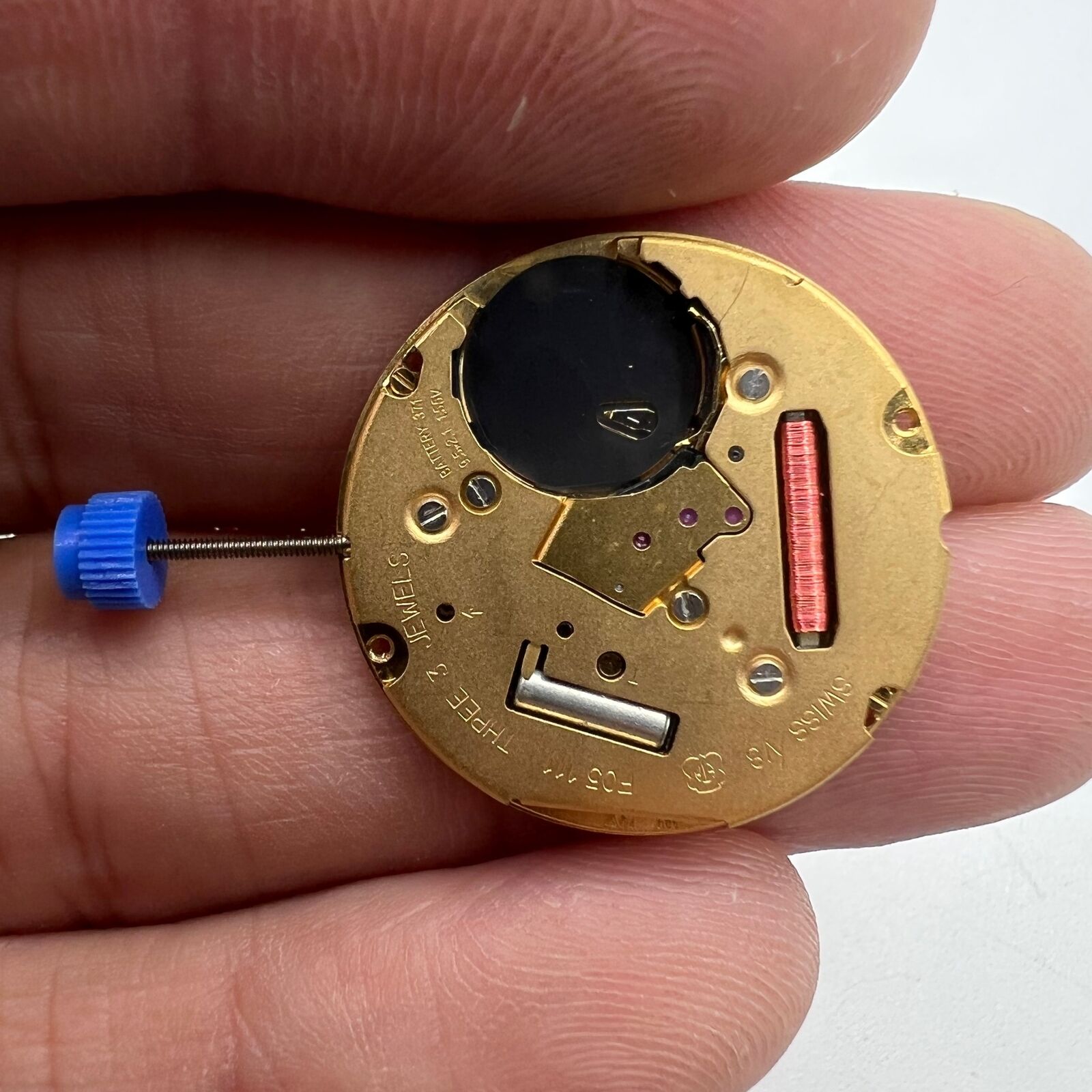 ETA F05.111 Swiss quartz watch movement with 2 hands and date display at 6 for accurate timekeeping