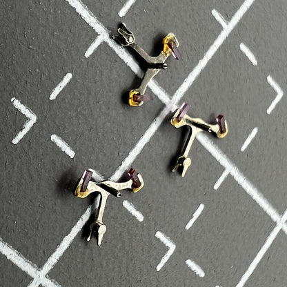 Pack of 3 pallet forks for Movement 7009 7S26, Generic Fit watch parts, compatible accessory set.