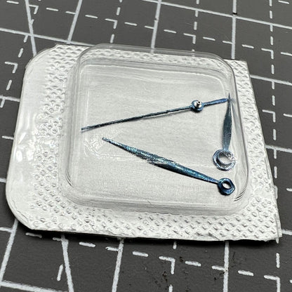 Blue baking finish watch hands, compatible with ETA 2892, 2824, 2836 movements, ideal for repairs.