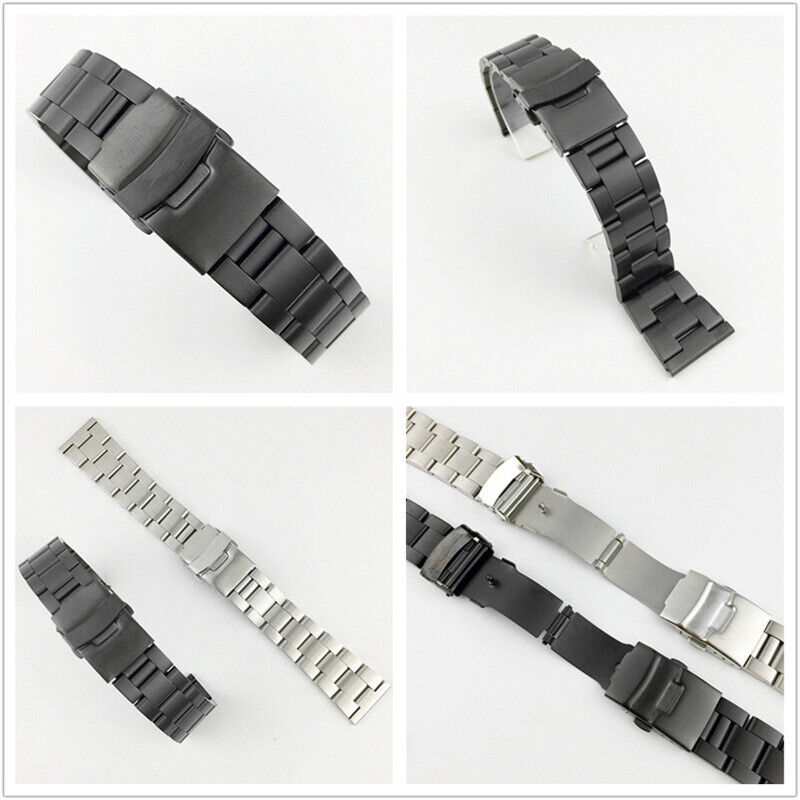 Waterproof Diving Silk watch band with double lock buckle for 18-26mm watches.