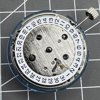 Tianjin Seagull T17 ST1731 watch movement with 2 hands, small second, and single calendar feature.