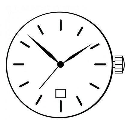 Swiss ETA 805.112 quartz watch movement with 3 hands, date window, precise timekeeping by ETA