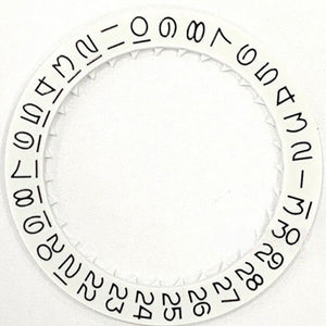 Vintage Numberal Font White Date Disk Wheel Date Wheel for Miyota 8215 Movement