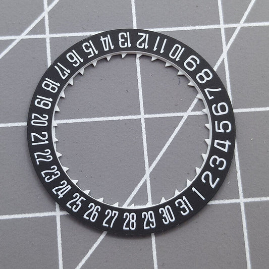 Set of 3 black date disk wheels for Miyota 8215 movement, date display at 6 o'clock position, generic brand