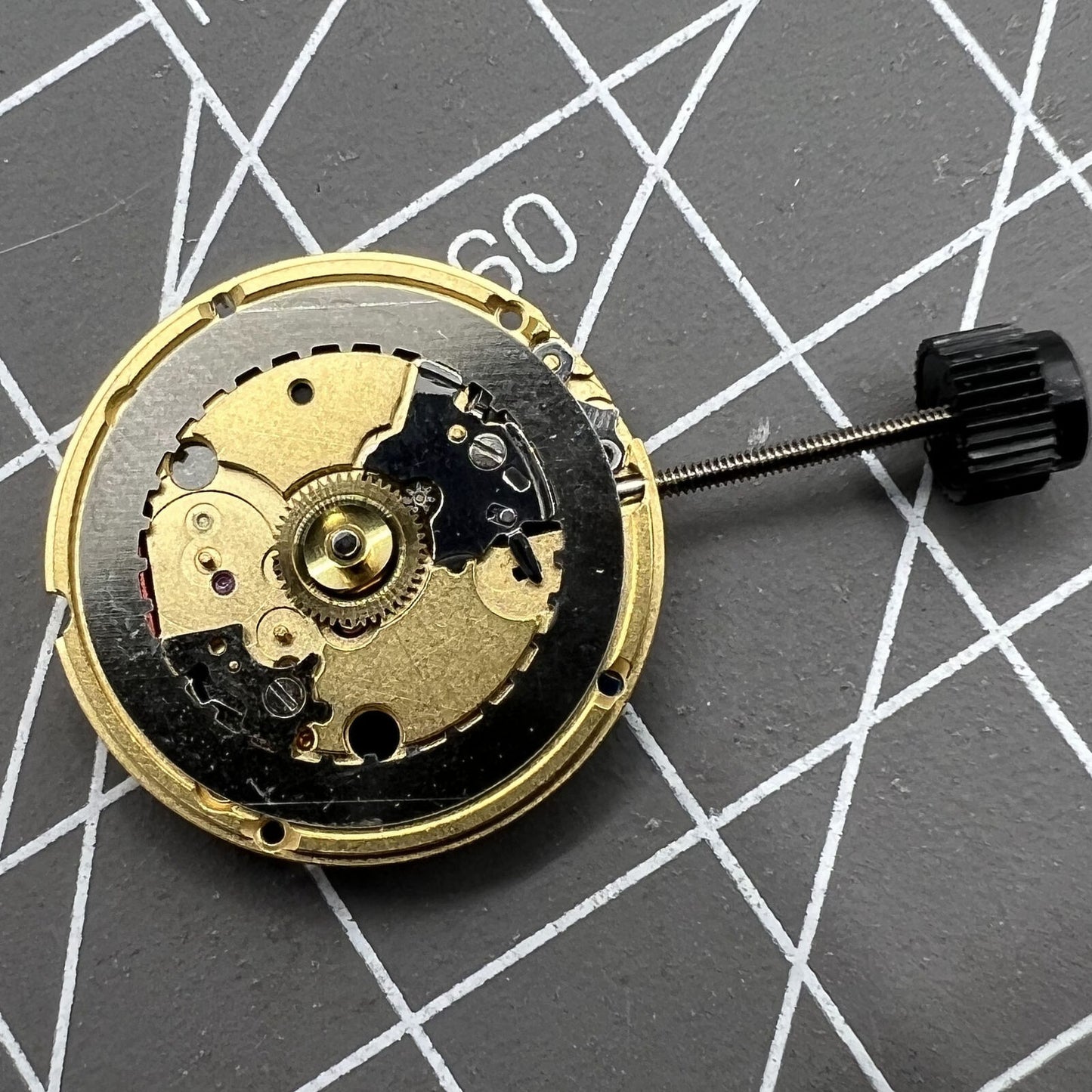 Swiss Made ETA 956.032 quartz watch movement with 2 hands, precise Swiss craftsmanship by ETA.