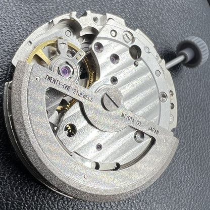 Citizen Miyota 821A quartz watch movement, reliable Japanese mechanism for accurate timekeeping.