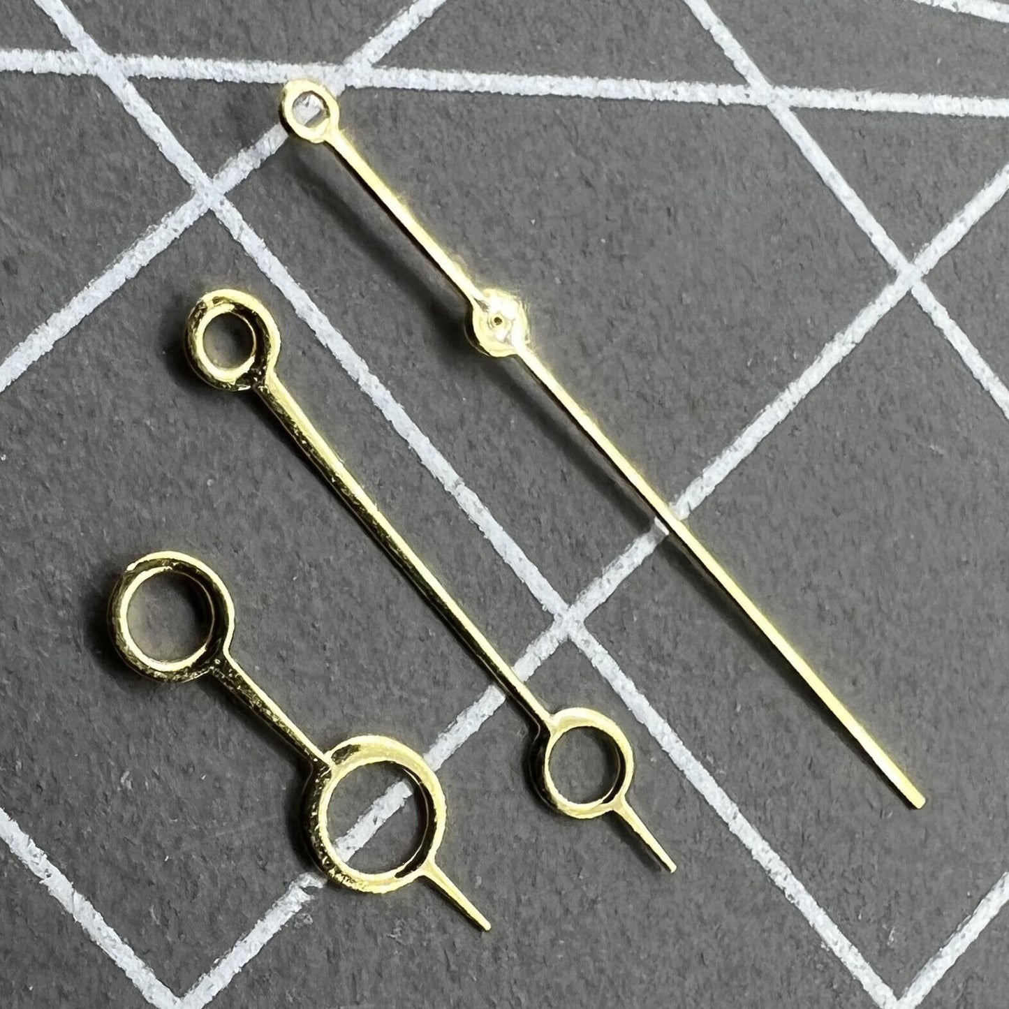 Golden hollow bubble-shaped watch hands for NH35/NH36/4R/7S movements, precision fit.