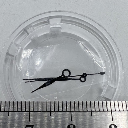 Black polished watch hands 10.5x16x16mm designed for Tissot 1853 T41 T006 movement, precise fit and sleek style.