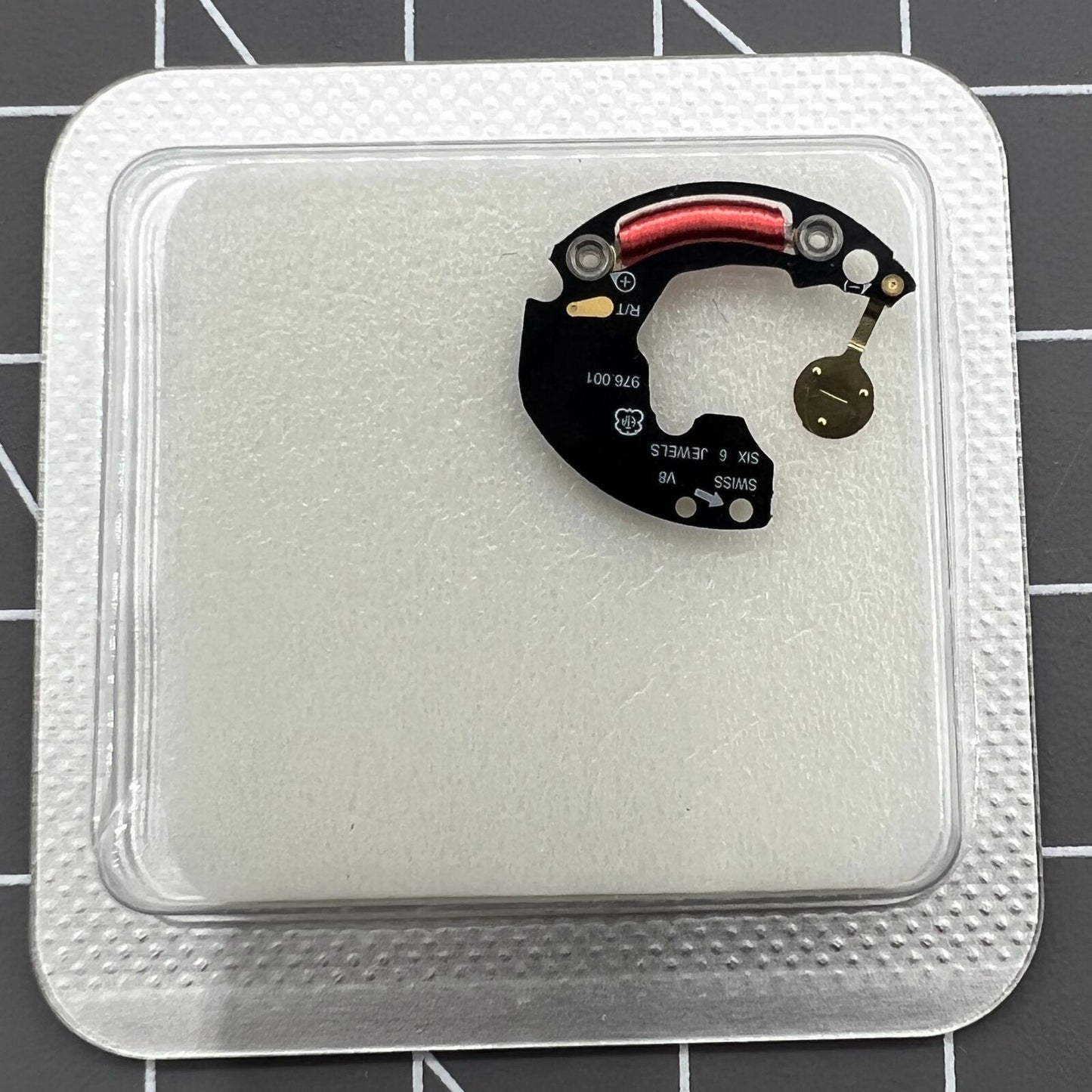 Movement parts circuit board compatible with Swiss ETA 976.001 for precise watch repairs.